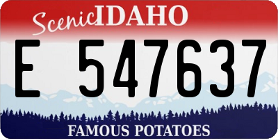 ID license plate E547637