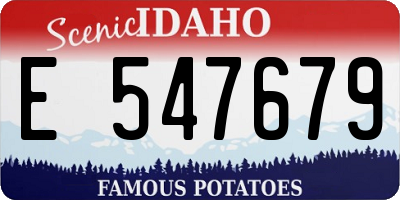 ID license plate E547679