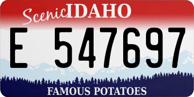 ID license plate E547697