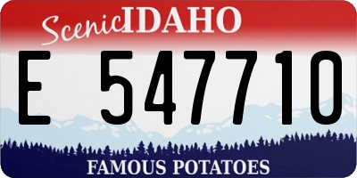 ID license plate E547710