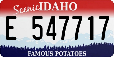 ID license plate E547717