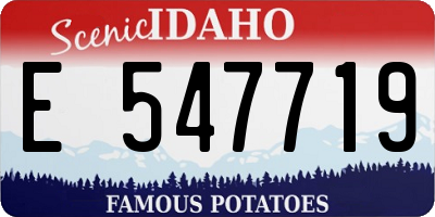 ID license plate E547719