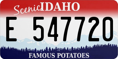 ID license plate E547720