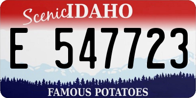 ID license plate E547723