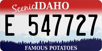 ID license plate E547727