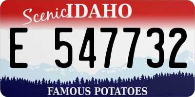 ID license plate E547732
