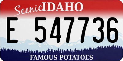 ID license plate E547736