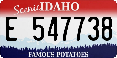 ID license plate E547738