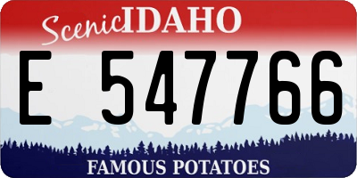 ID license plate E547766