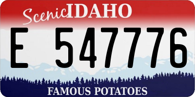 ID license plate E547776