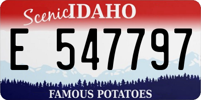 ID license plate E547797