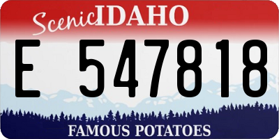 ID license plate E547818