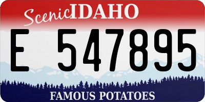 ID license plate E547895