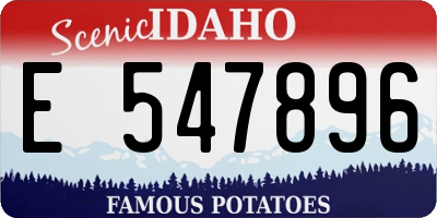 ID license plate E547896