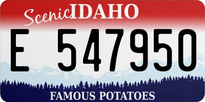 ID license plate E547950