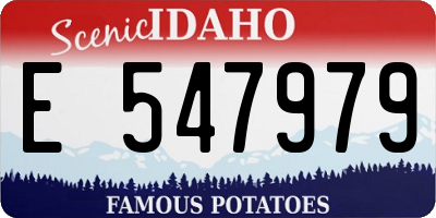 ID license plate E547979