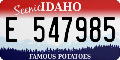 ID license plate E547985
