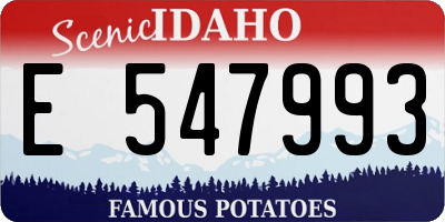 ID license plate E547993