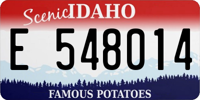ID license plate E548014