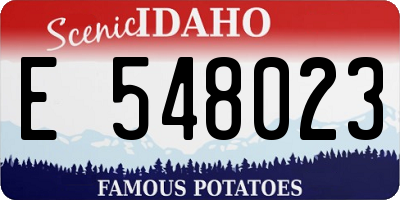 ID license plate E548023