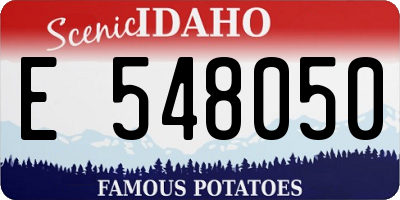 ID license plate E548050