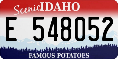 ID license plate E548052