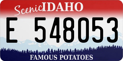 ID license plate E548053