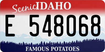 ID license plate E548068