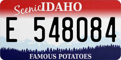 ID license plate E548084