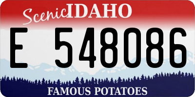 ID license plate E548086