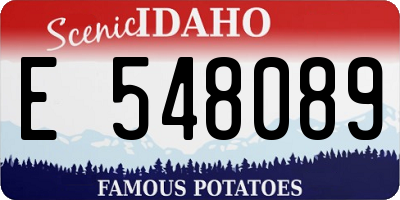 ID license plate E548089