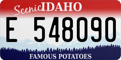 ID license plate E548090
