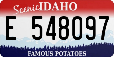 ID license plate E548097