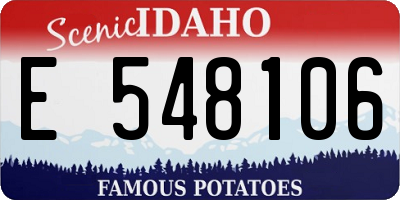 ID license plate E548106