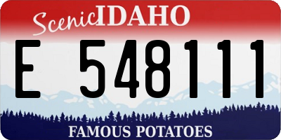 ID license plate E548111