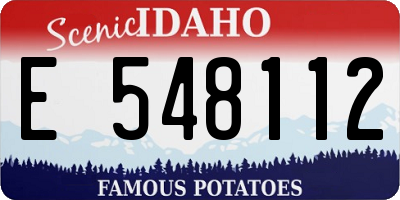 ID license plate E548112