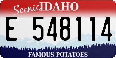 ID license plate E548114