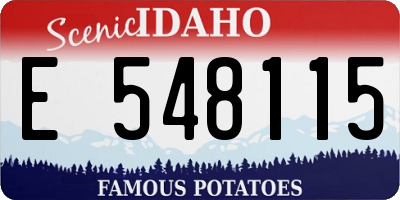 ID license plate E548115
