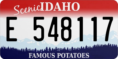ID license plate E548117