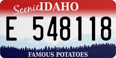 ID license plate E548118