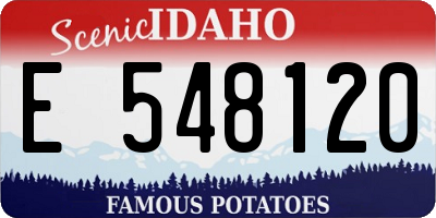 ID license plate E548120