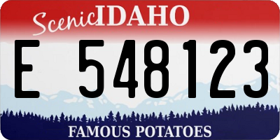 ID license plate E548123