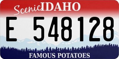 ID license plate E548128