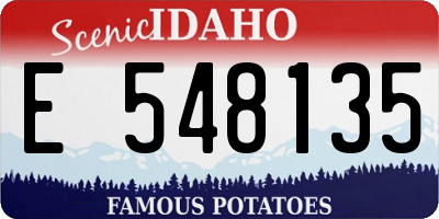 ID license plate E548135