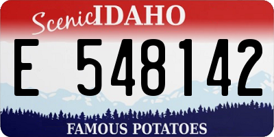 ID license plate E548142