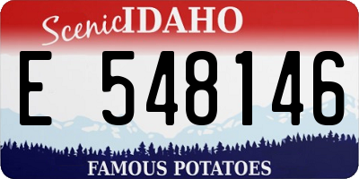 ID license plate E548146