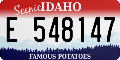 ID license plate E548147