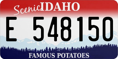 ID license plate E548150
