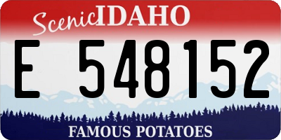 ID license plate E548152
