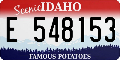 ID license plate E548153